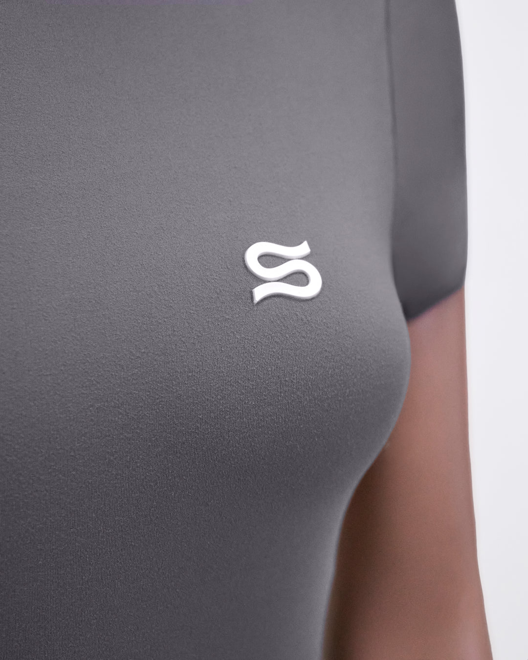 short-sleeve flared jumpsuit – SLATE