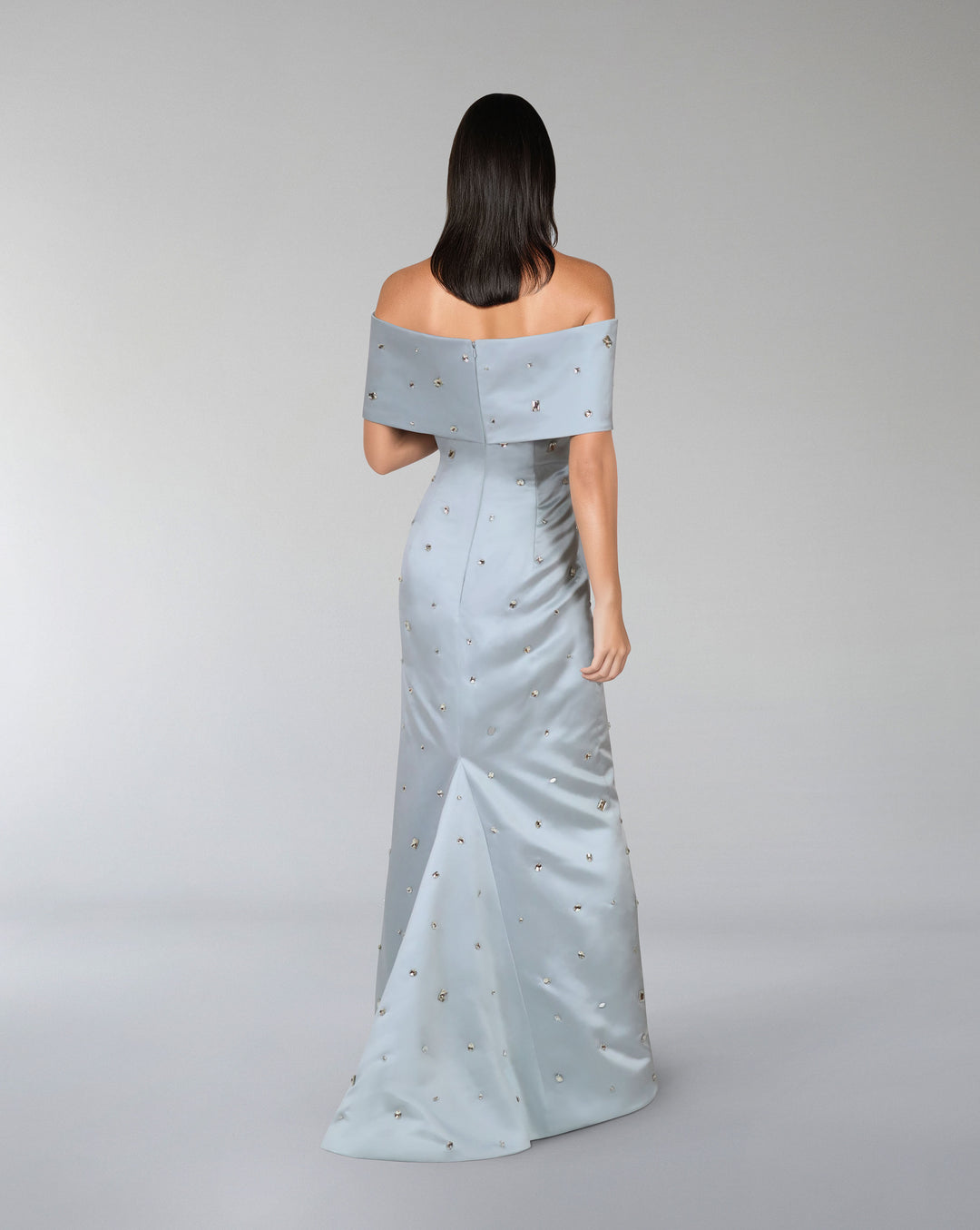 strapless beaded dress with little tail - LURAAL