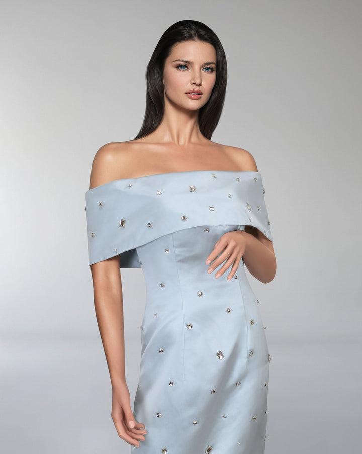 strapless beaded dress with little tail - LURAAL