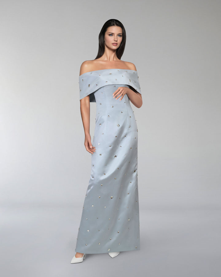 strapless beaded dress with little tail - LURAAL