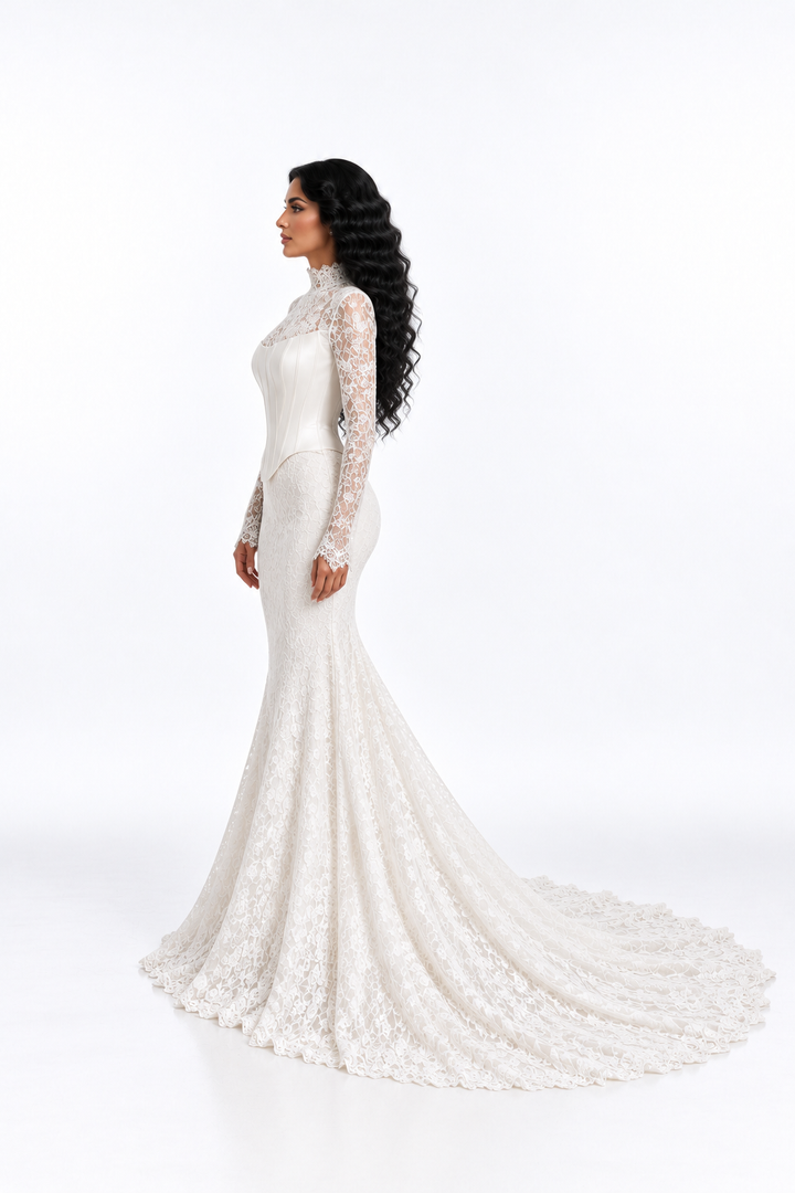 Lace Corset Mermaid Bridal - Ivoria
