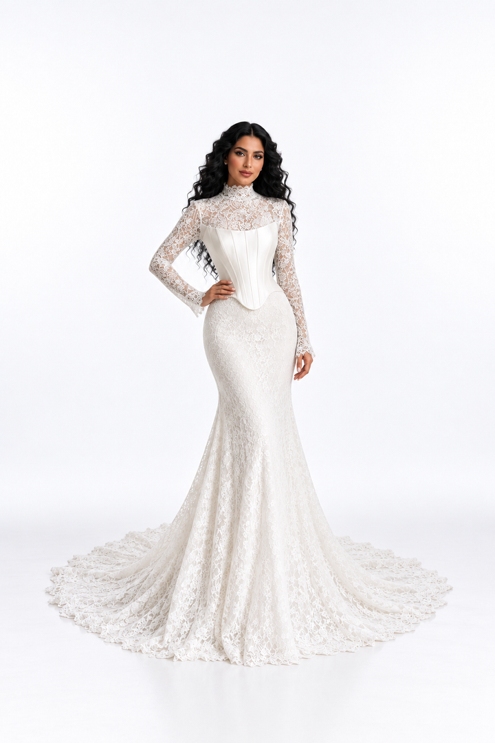 Lace Corset Mermaid Bridal - Ivoria