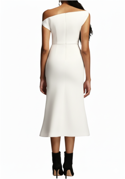 One-Shoulder Pleated Panel Maxi Dress – ELISE