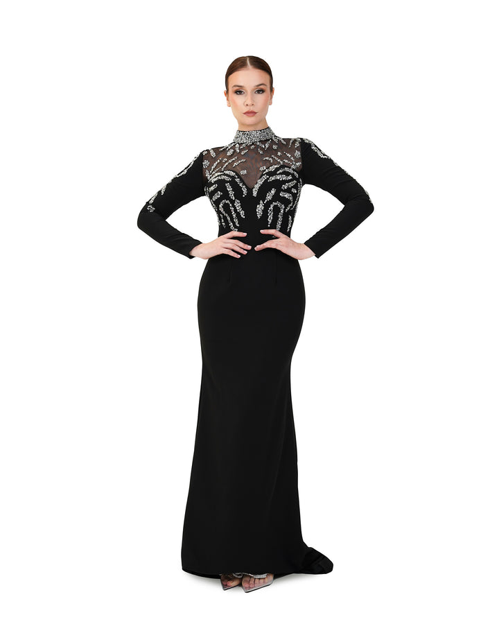 Sequined column dress with sweetheart neckline - ROTHAN