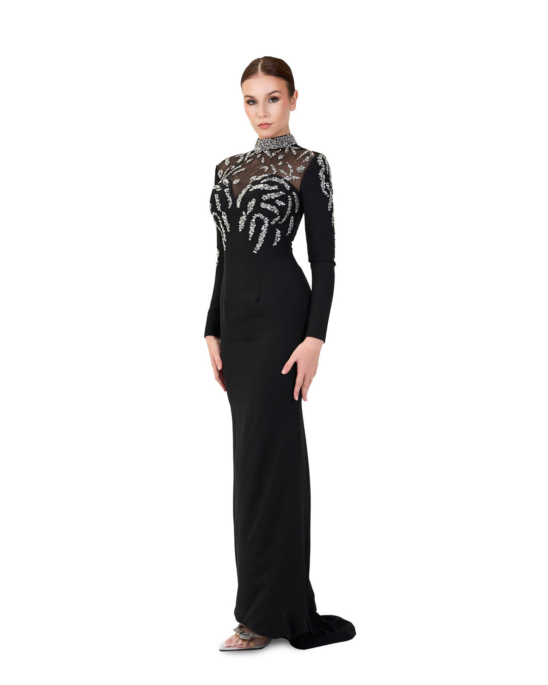 Sequined column dress with sweetheart neckline - ROTHAN