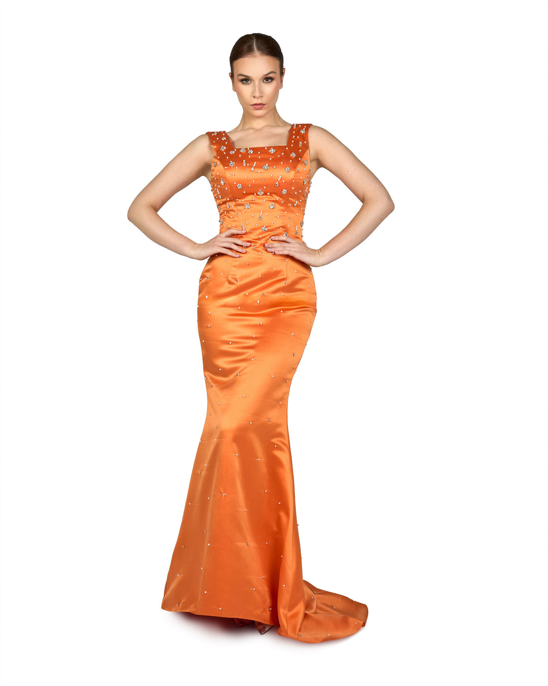 Beaded dress with maxi cape  - ODD-ALASII