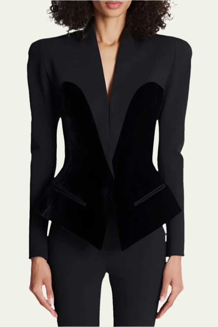 Plissiertes Oberteil mit ausgestellten Ärmeln und Maxirock-Set mit Taillengürtel – Rosiny 