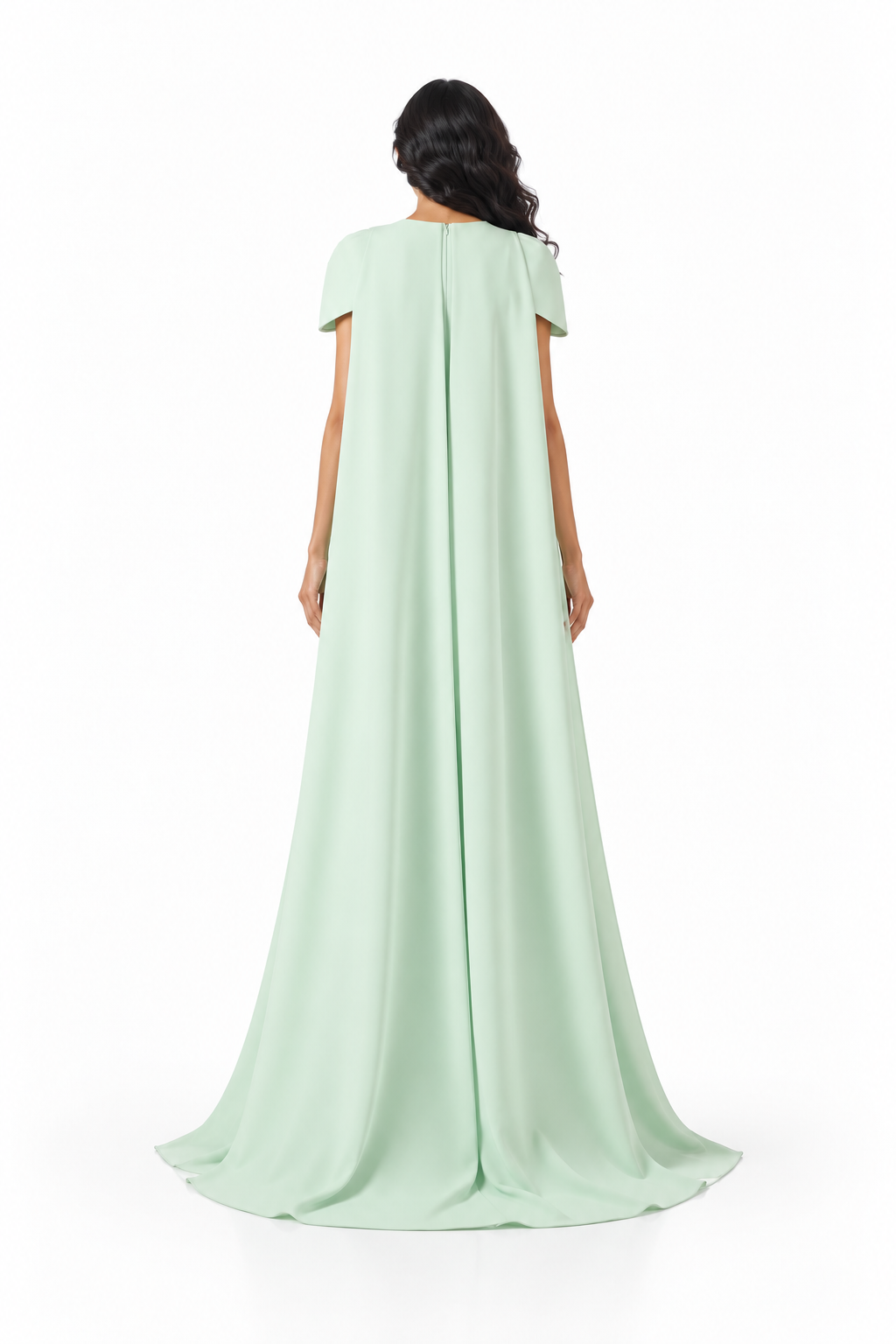 Embellished Cape Sleeve A-Line - Verdessa
