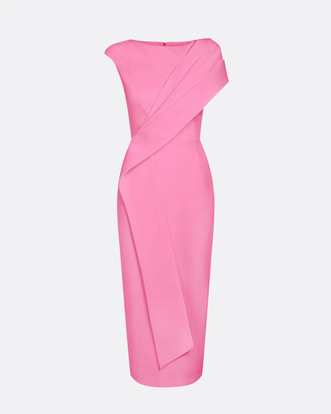 sleeveless midi dress with layered draped detail – ROSIIL