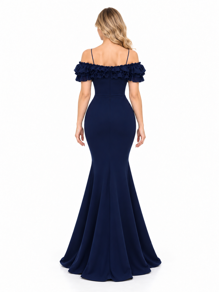 Ruffled Off-Shoulder Mermaid - Navira