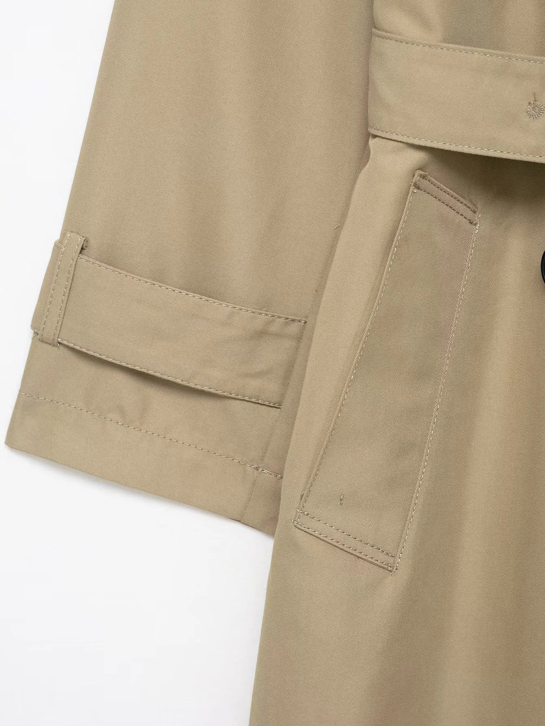 belted double-breasted trench coat – AURORA