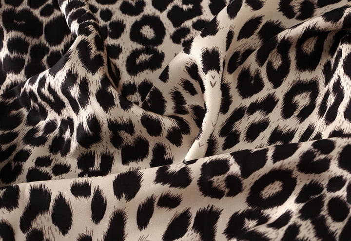 satin midi skirt with leopard print – SAVANNA