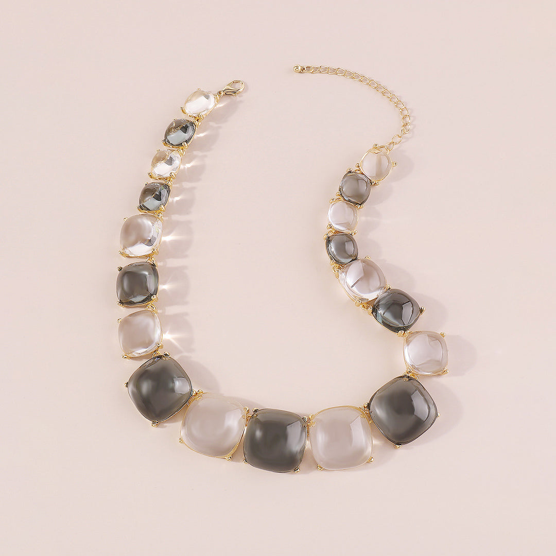 mehrfarbige Kettenhalskette mit Emaille-Seeanhängern - CORALIA 