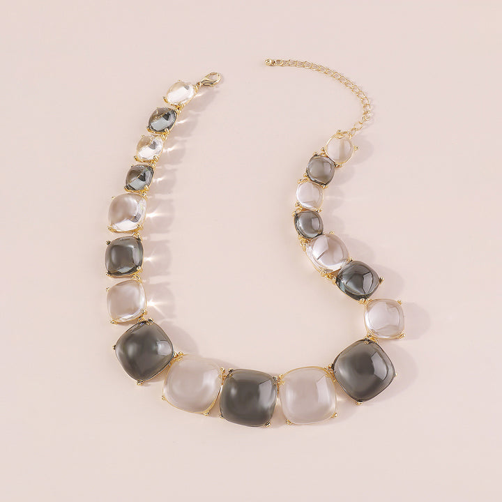 mehrfarbige Kettenhalskette mit Emaille-Seeanhängern - CORALIA 