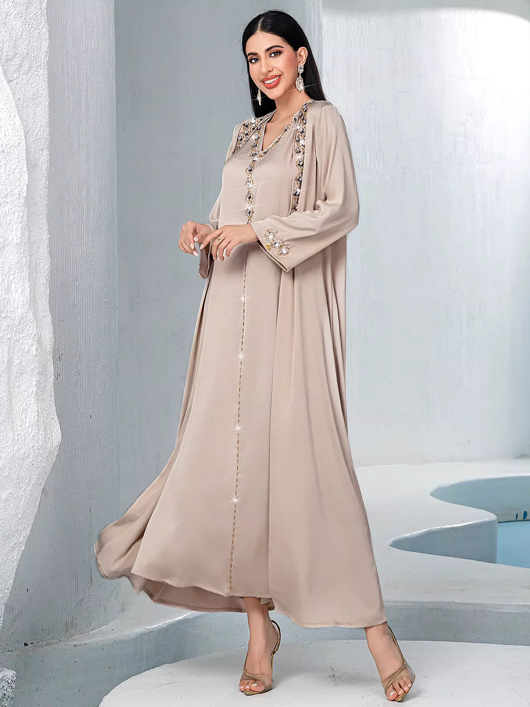 Elegant Long Sleeve Maxi Dress – AURORA