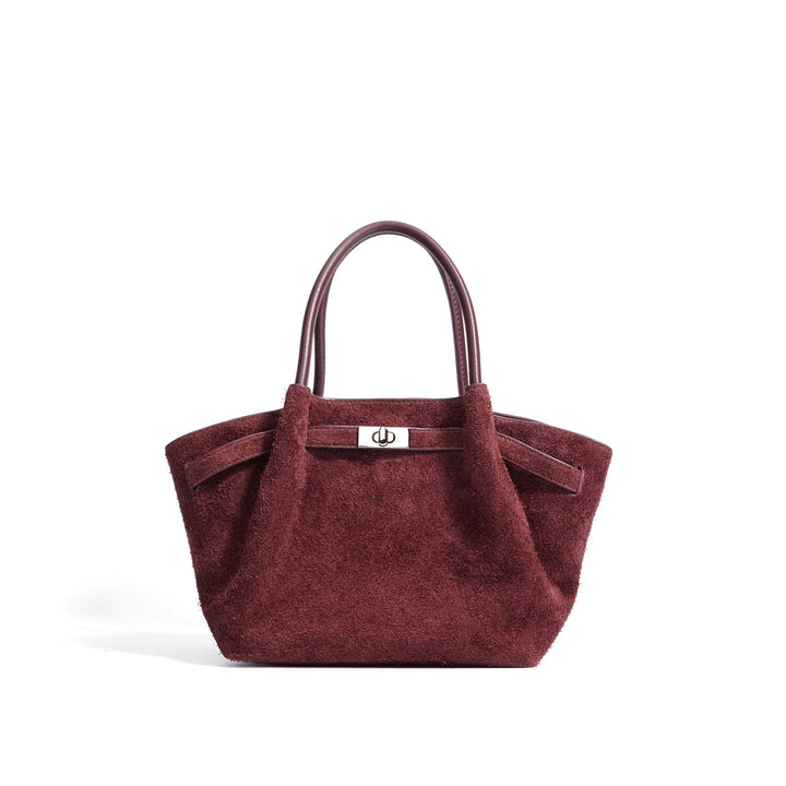 حقيبة توت من جلد الغزال بمقابض منظمة – مايفزو