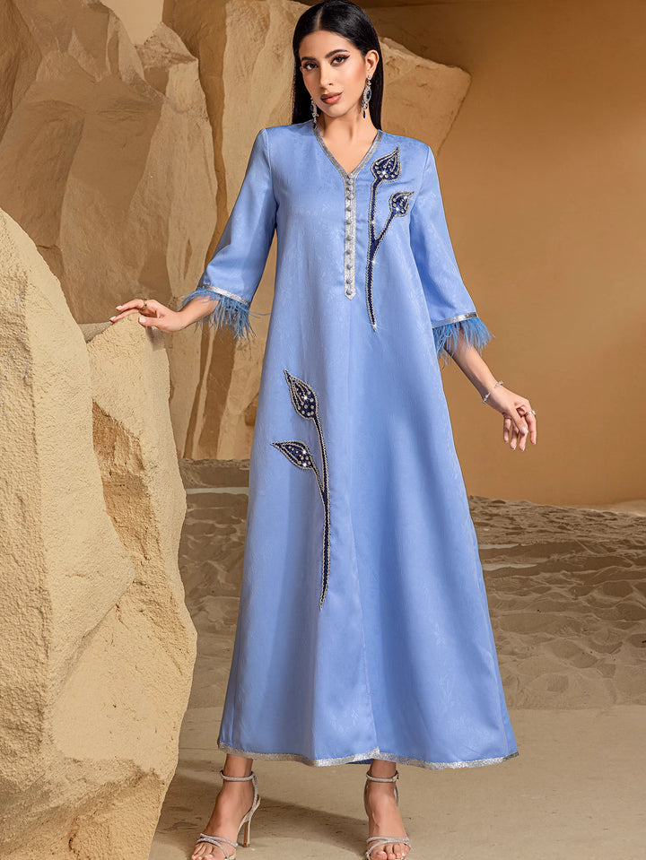 maßgeschneiderter Schlaganzug mit Satin-Puffärmeln – VALENCIA 