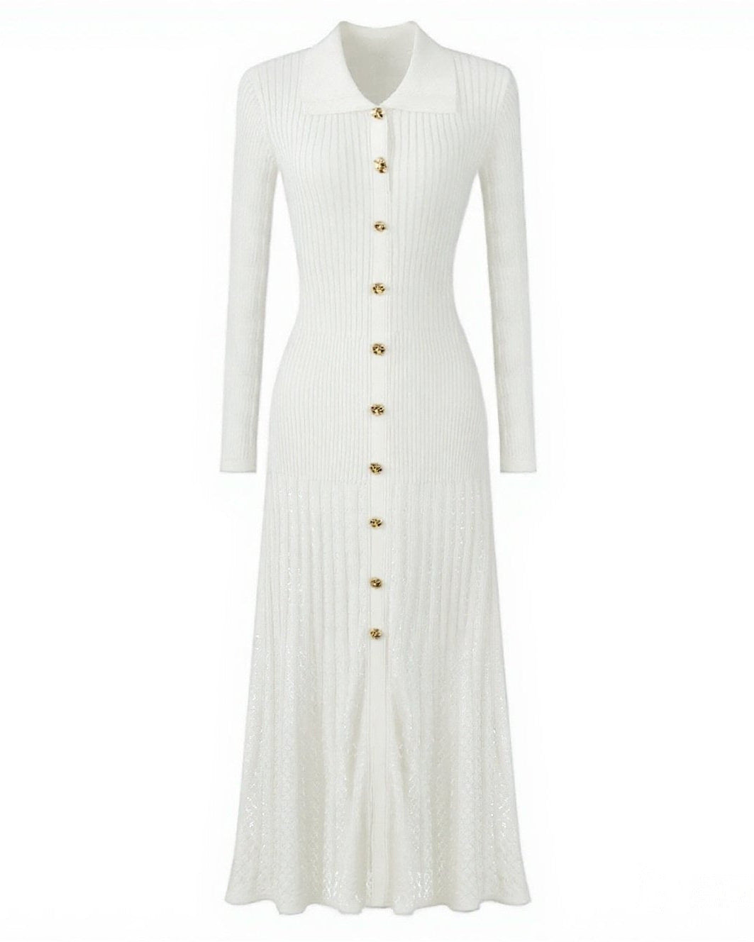 褶皱喇叭袖上衣和高腰裙套装，配腰带 – Rosiny 