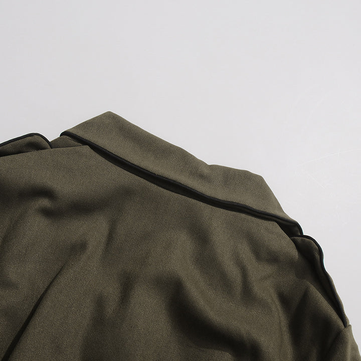 Geplooide top met uitlopende mouwen en maxi-rok set met tailleband – Rosiny 