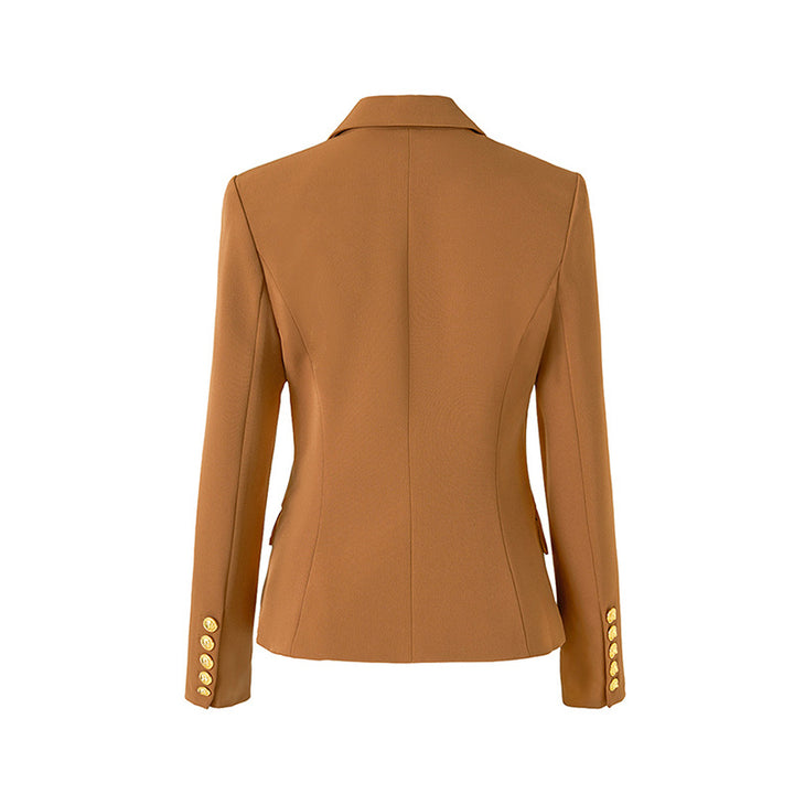 Double-breasted tailored blazer with gold buttons – REGAL
