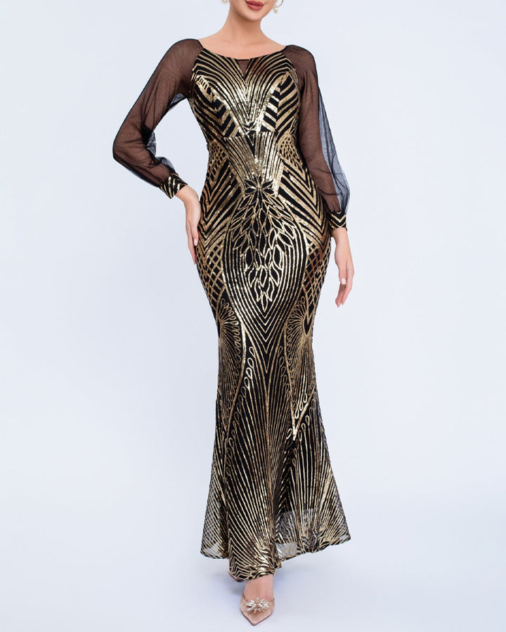 Haut à manches évasées plissées et ensemble jupe longue avec ceinture à la taille – Rosiny 