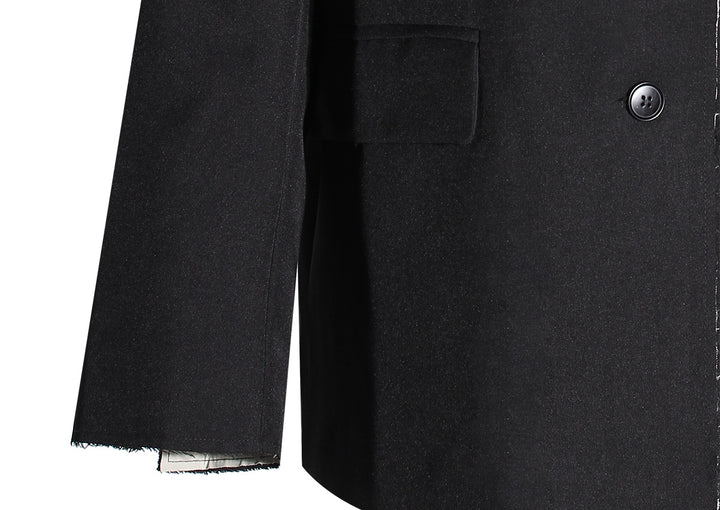 tailored black blazer with contrast trim – NOIR