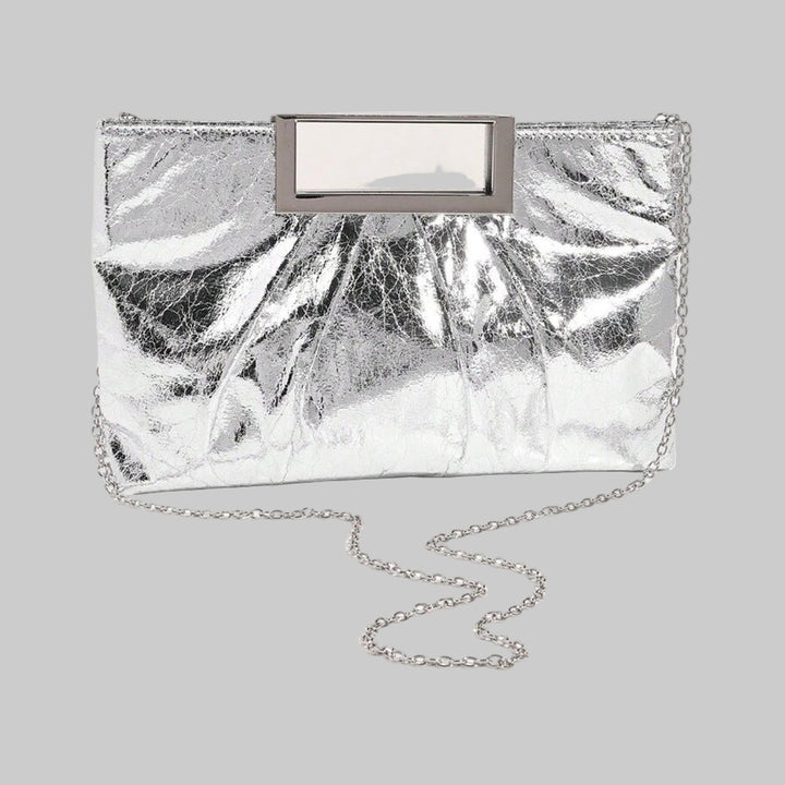 حقيبة كلاتش معدنية قابلة للطي بإطار هندسي – ستيلينرا