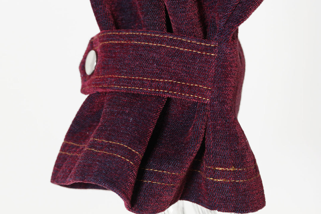 Haut à manches évasées plissées et ensemble jupe longue avec ceinture à la taille – Rosiny 