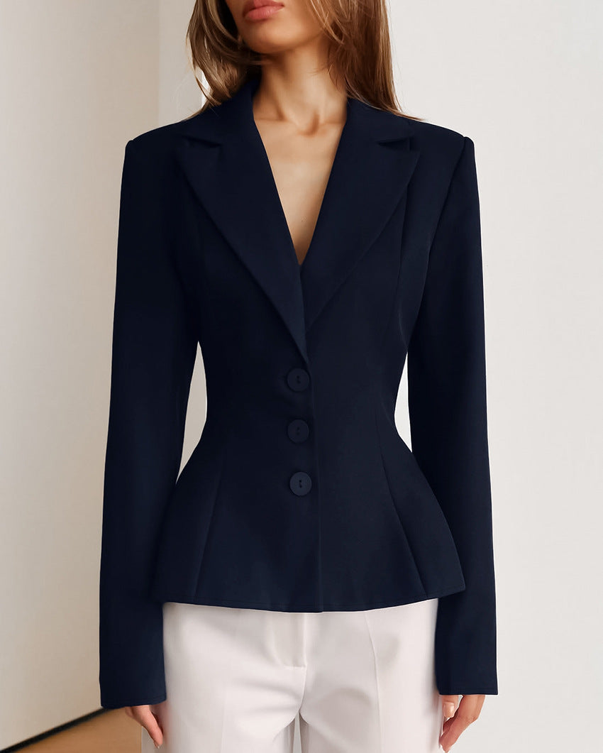 tailored waist-defining blazer with sculpted peplum – CELINE