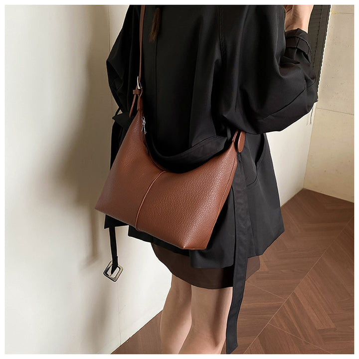 geweven rieten draagtas met dubbele leren handvatten – LÉONIE 