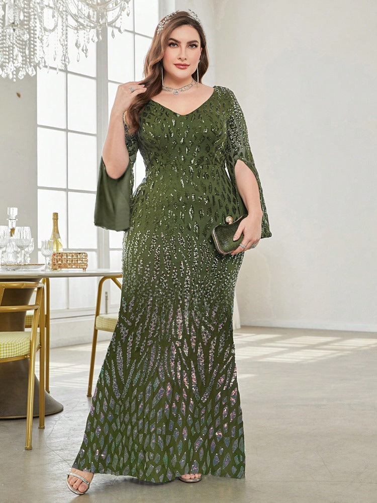 褶皱喇叭袖上衣和高腰裙套装，配腰带 – Rosiny 