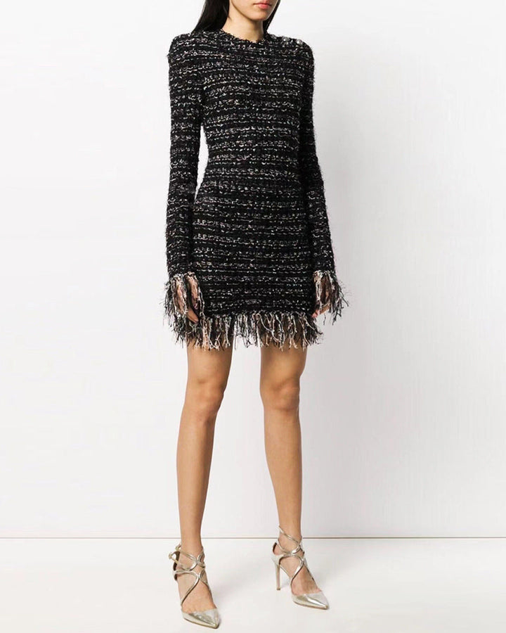 Geplooide top met uitlopende mouwen en maxi-rok set met tailleband – Rosiny 