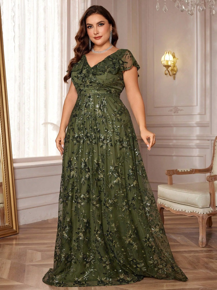 Plissiertes Oberteil mit ausgestellten Ärmeln und Maxirock-Set mit Taillengürtel – Rosiny 