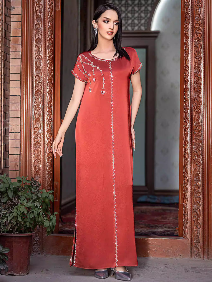 Short-Sleeve Minimalist Maxi Dress – LYRA