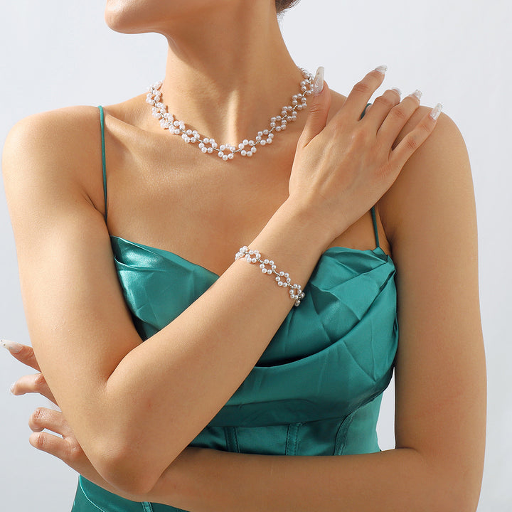 pearl choker and bracelet set – GRACE
