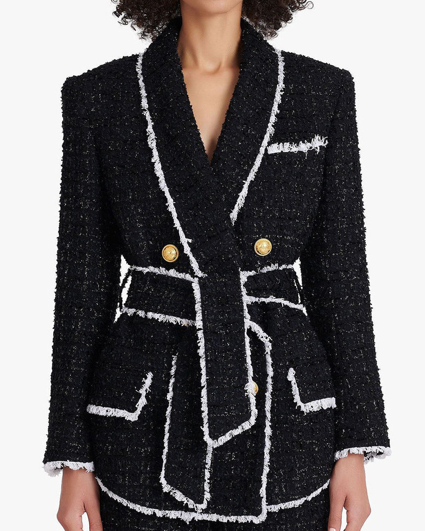 Geplooide top met uitlopende mouwen en maxi-rok set met tailleband – Rosiny 