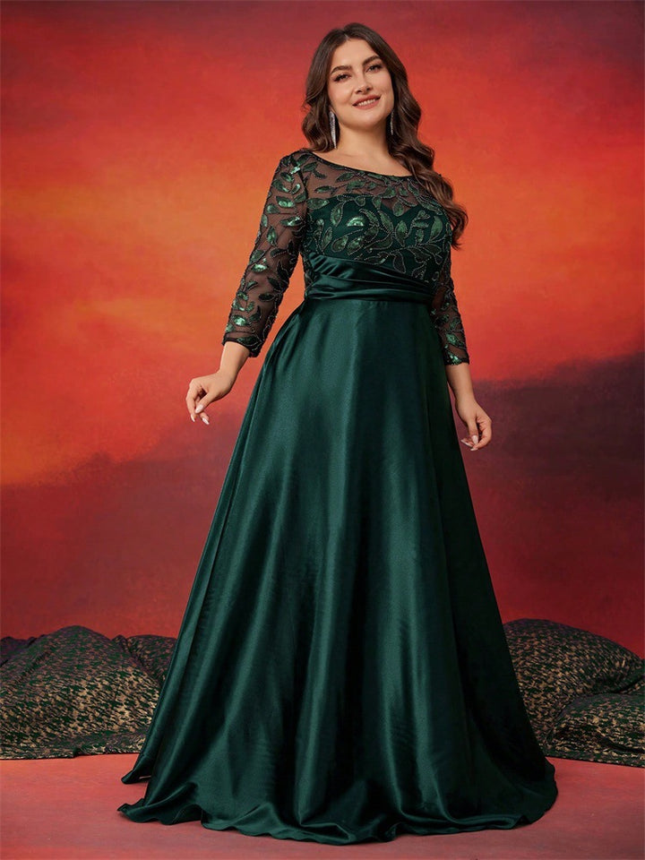 褶皱喇叭袖上衣和高腰裙套装，配腰带 – Rosiny 