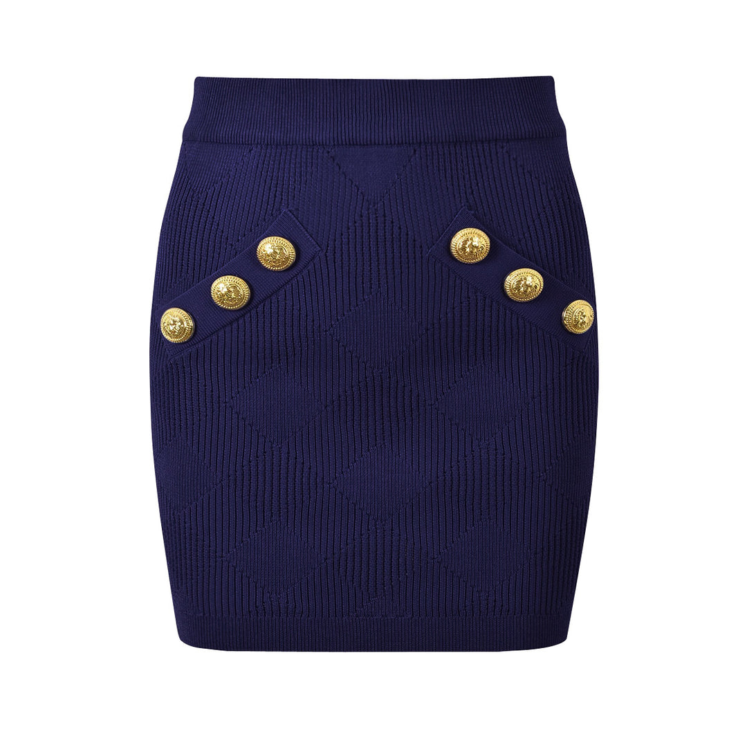 褶皱喇叭袖上衣和高腰裙套装，配腰带 – Rosiny 