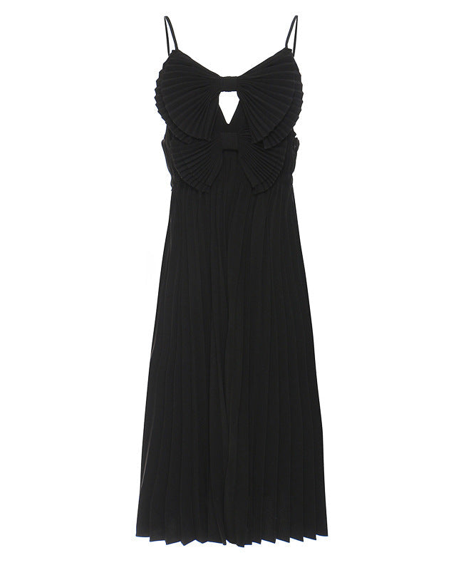 Geplooide top met uitlopende mouwen en maxi-rok set met tailleband – Rosiny 