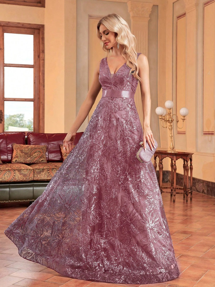 褶皱喇叭袖上衣和高腰裙套装，配腰带 – Rosiny 