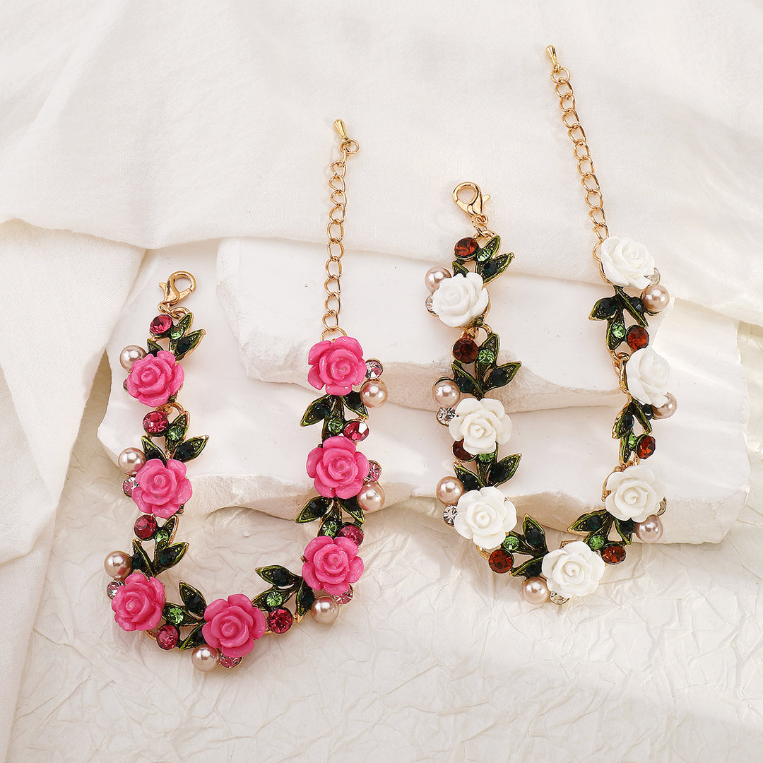 collier chaîne multicolore avec breloques de mer en émail - CORALIA 