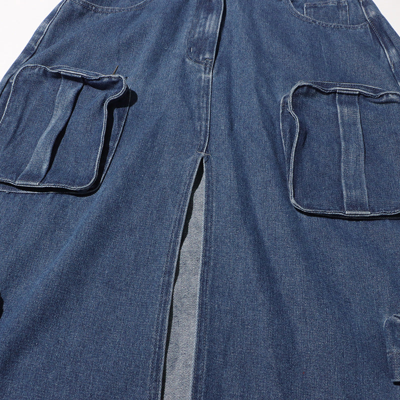 Haut à manches évasées plissées et ensemble jupe longue avec ceinture à la taille – Rosiny 