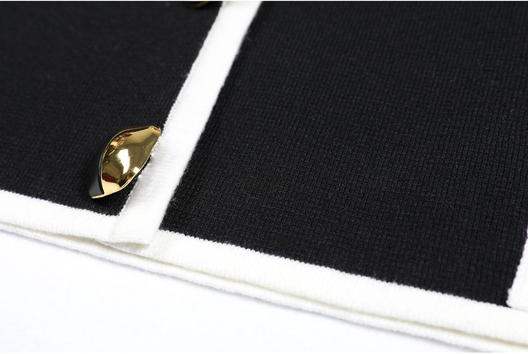 褶皱喇叭袖上衣和高腰裙套装，配腰带 – Rosiny 