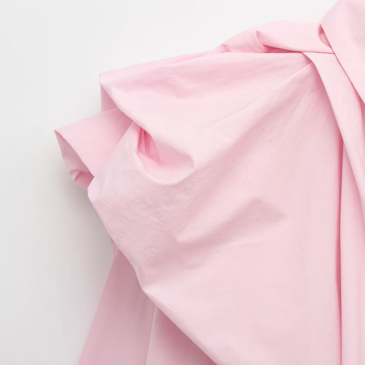 Geplooide top met uitlopende mouwen en maxi-rok set met tailleband – Rosiny 