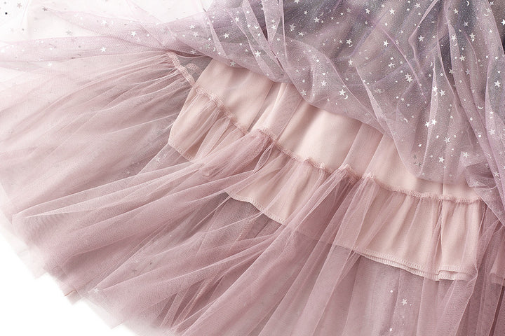 ombre tulle midi skirt with star embellishment – LUNARIA