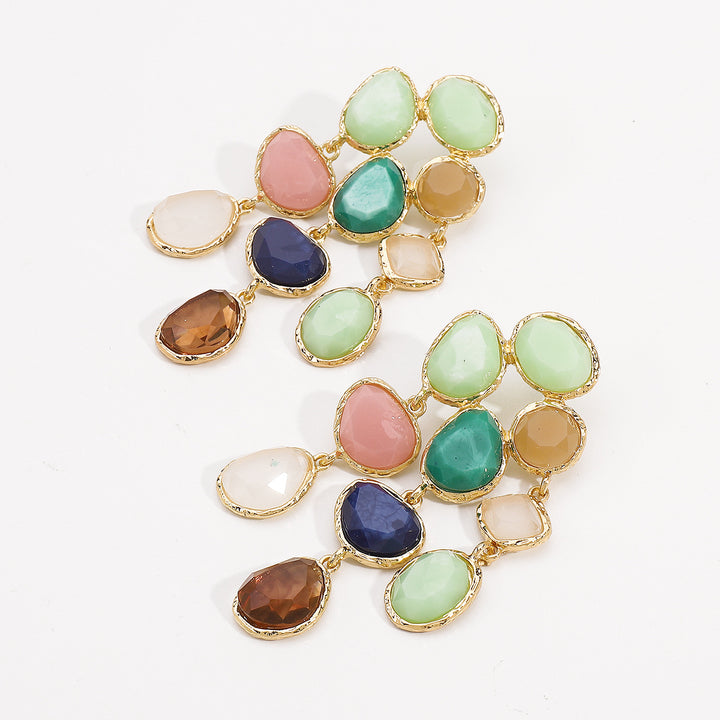 collier chaîne multicolore avec breloques de mer en émail - CORALIA 