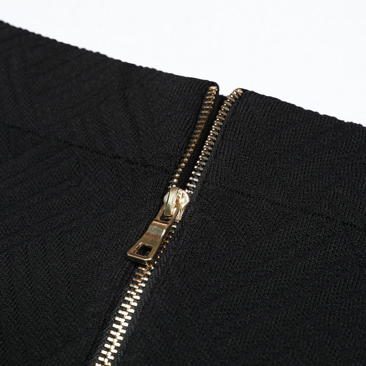 two-piece knit set with gold button accents – ADELLEM