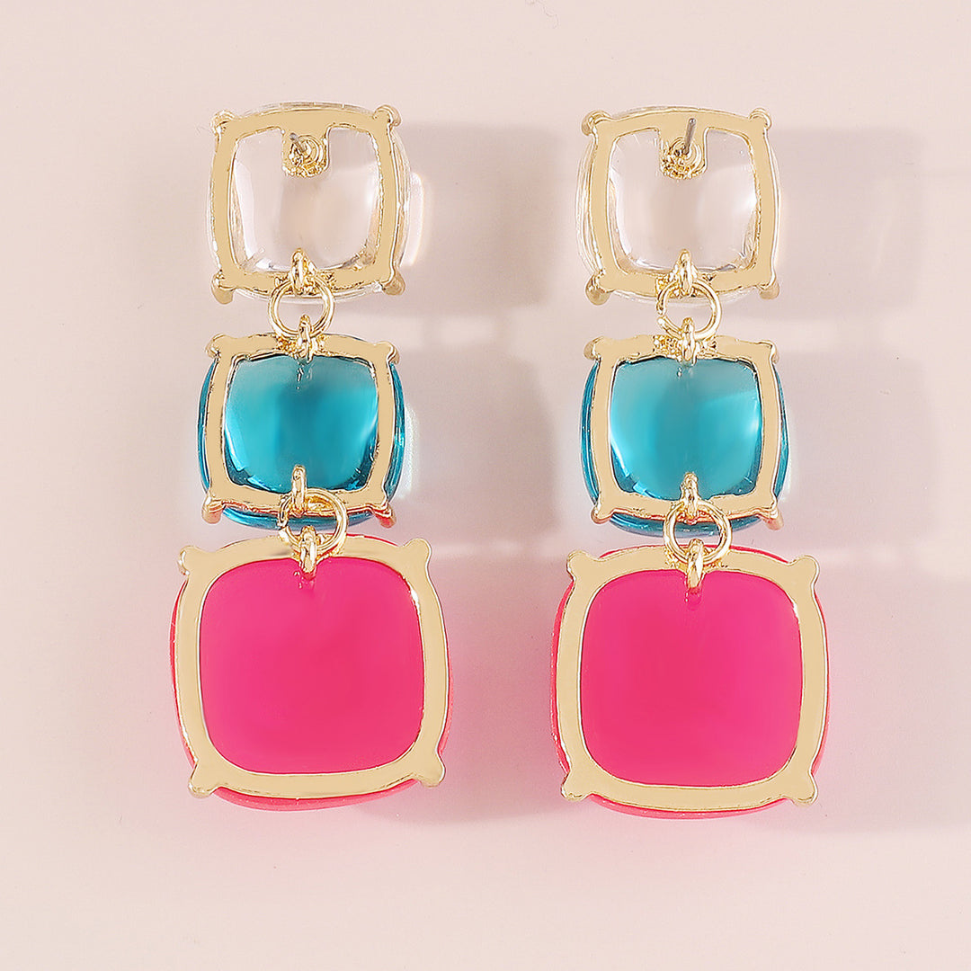 collier chaîne multicolore avec breloques de mer en émail - CORALIA 