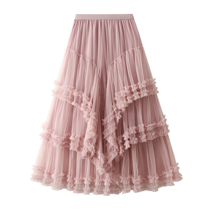 cascading ruffle tulle skirt with tiered drape – SIENNA