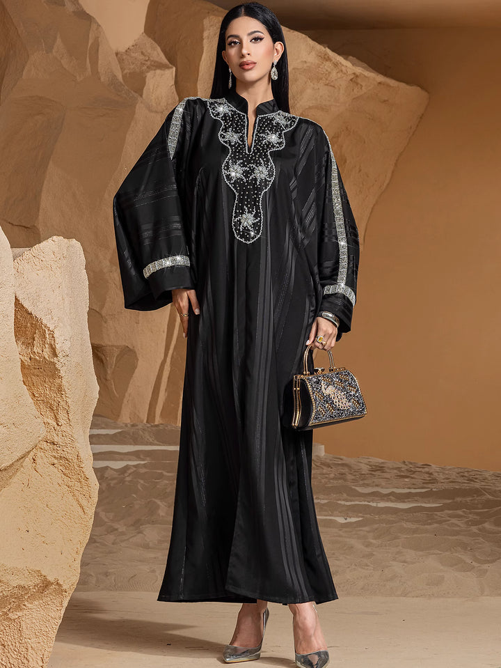 embroidered dress with flared sleeves - ZAHRALU